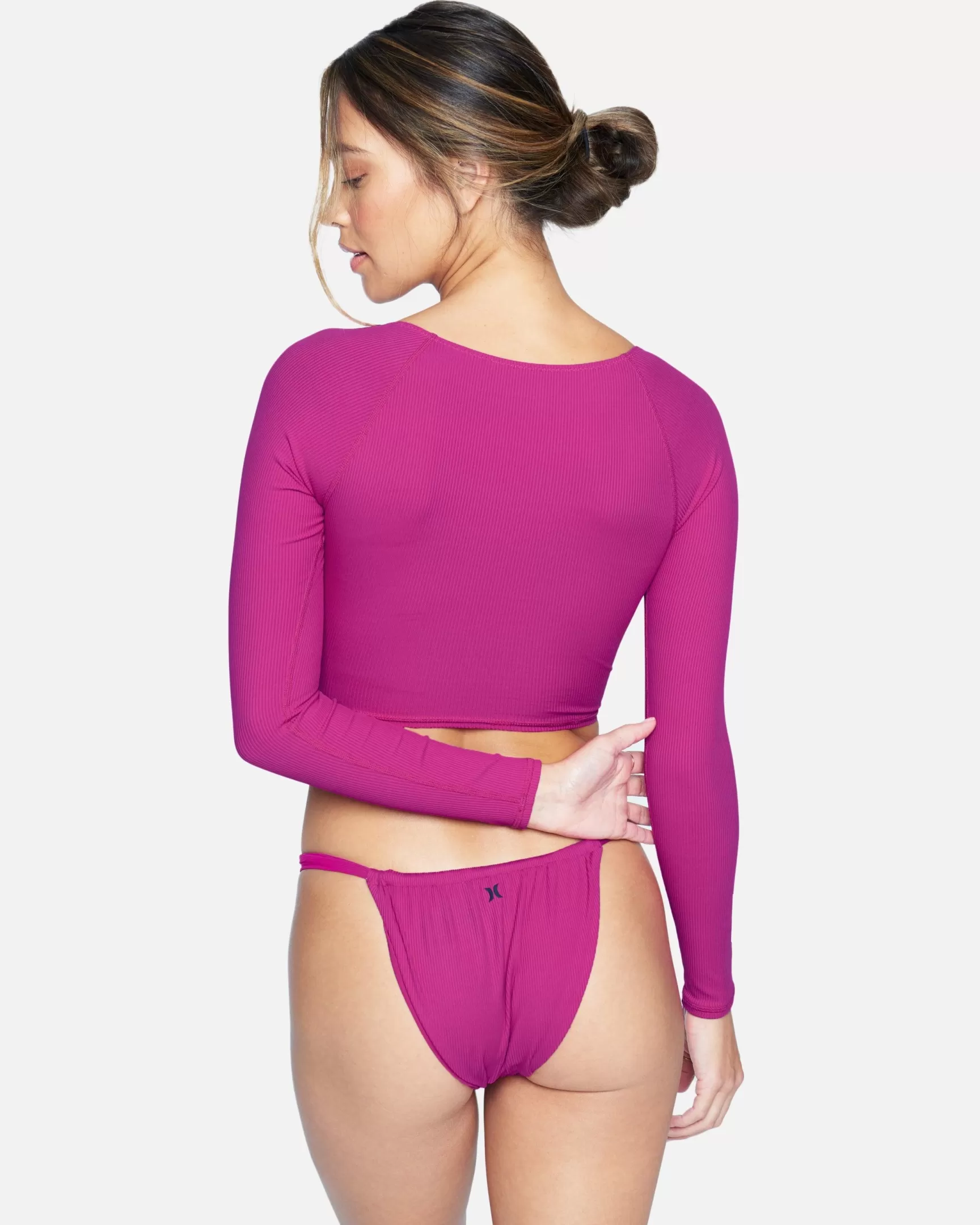 BABY RIB LONG SLEEVE CROP TOP*Hurley Cheap