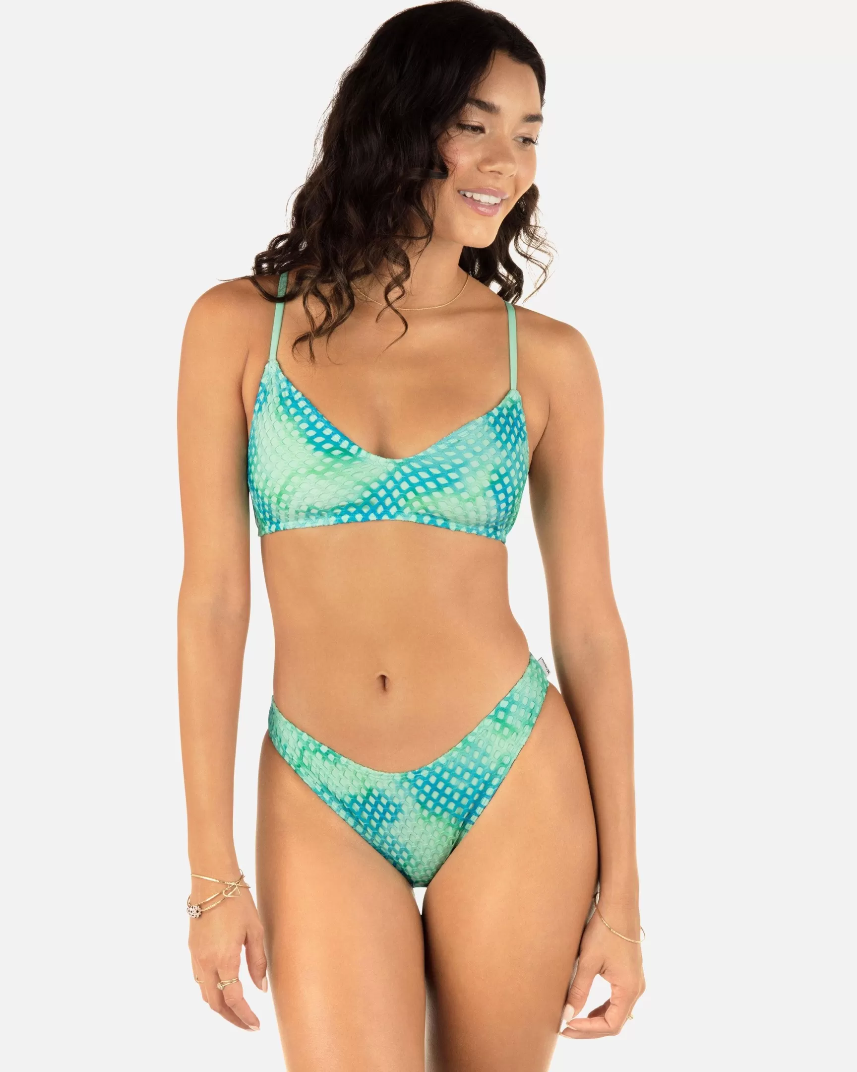 Color Wash Mesh Cheeky Scoop Bottom*Hurley Flash Sale