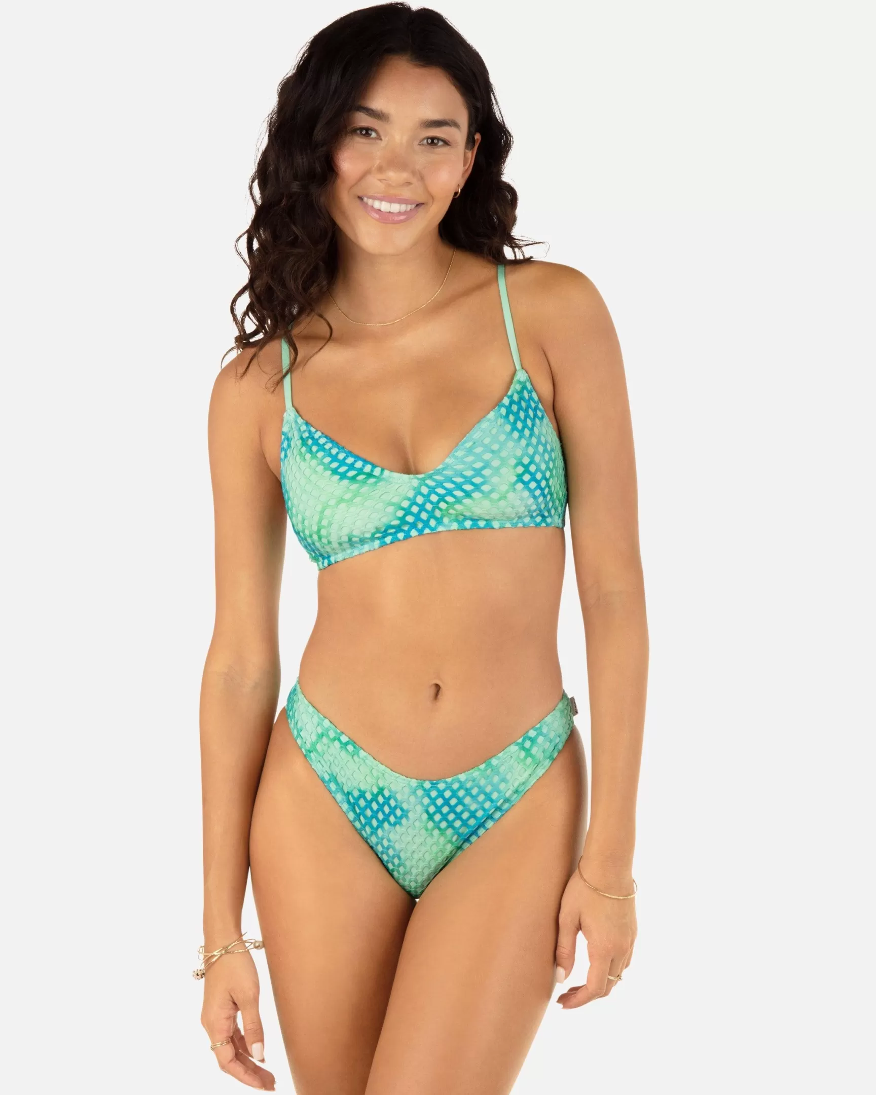 Color Wash Mesh Crossback Top*Hurley Cheap