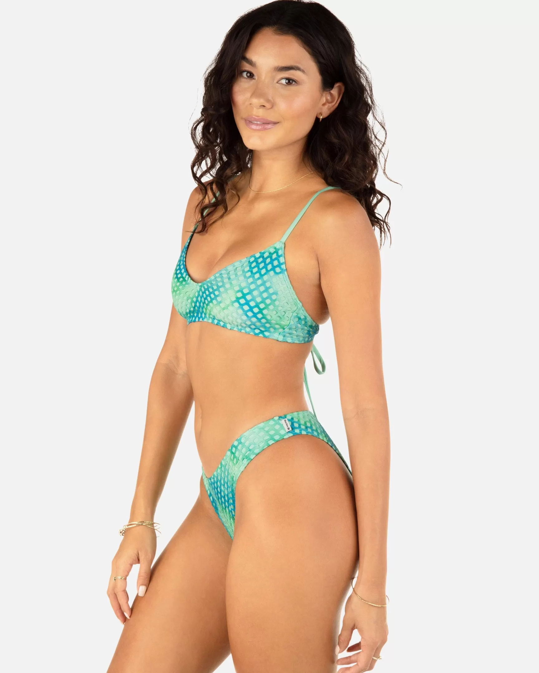 Color Wash Mesh Crossback Top*Hurley Cheap