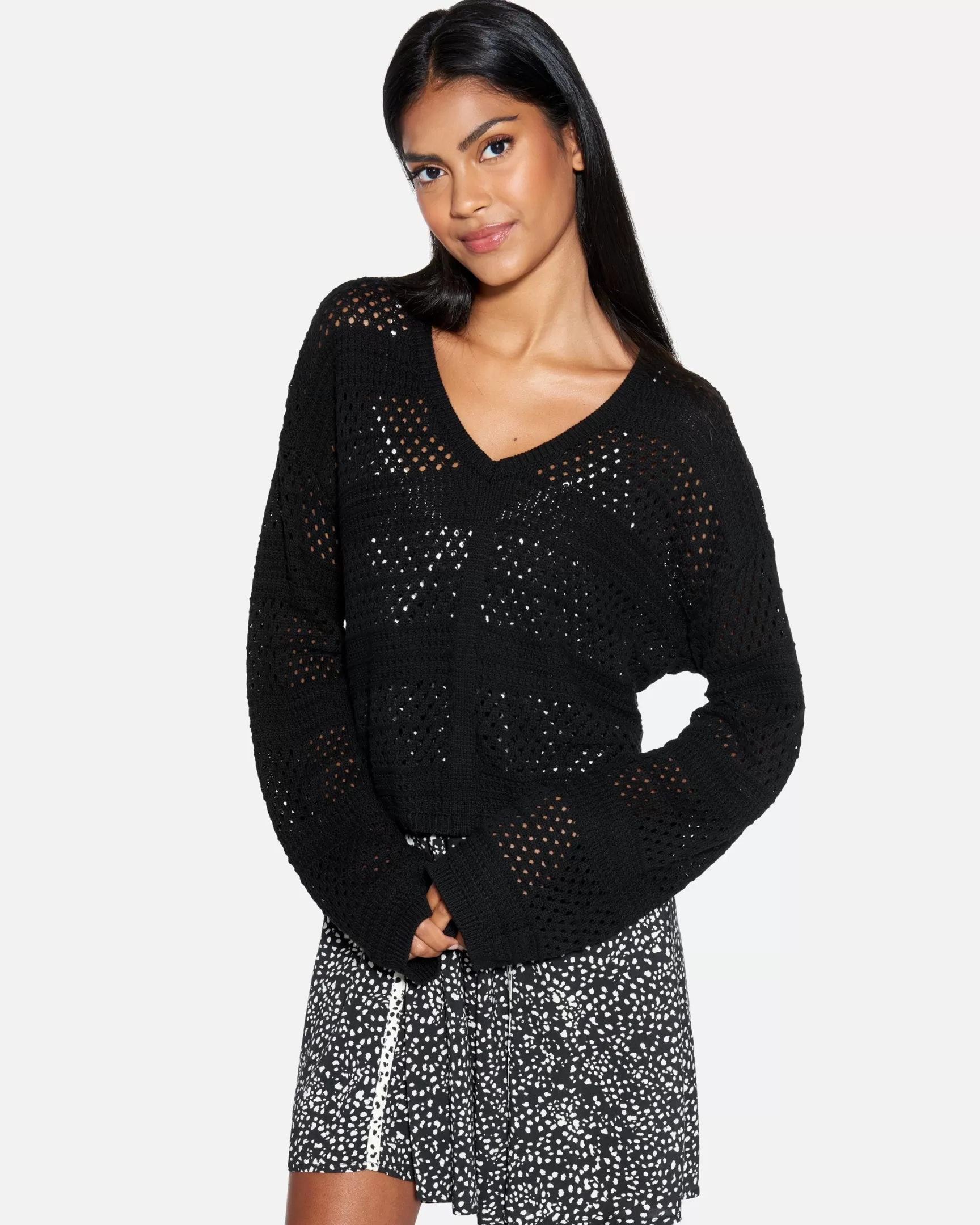 Easy Times Crochet Sweater*Hurley Best Sale