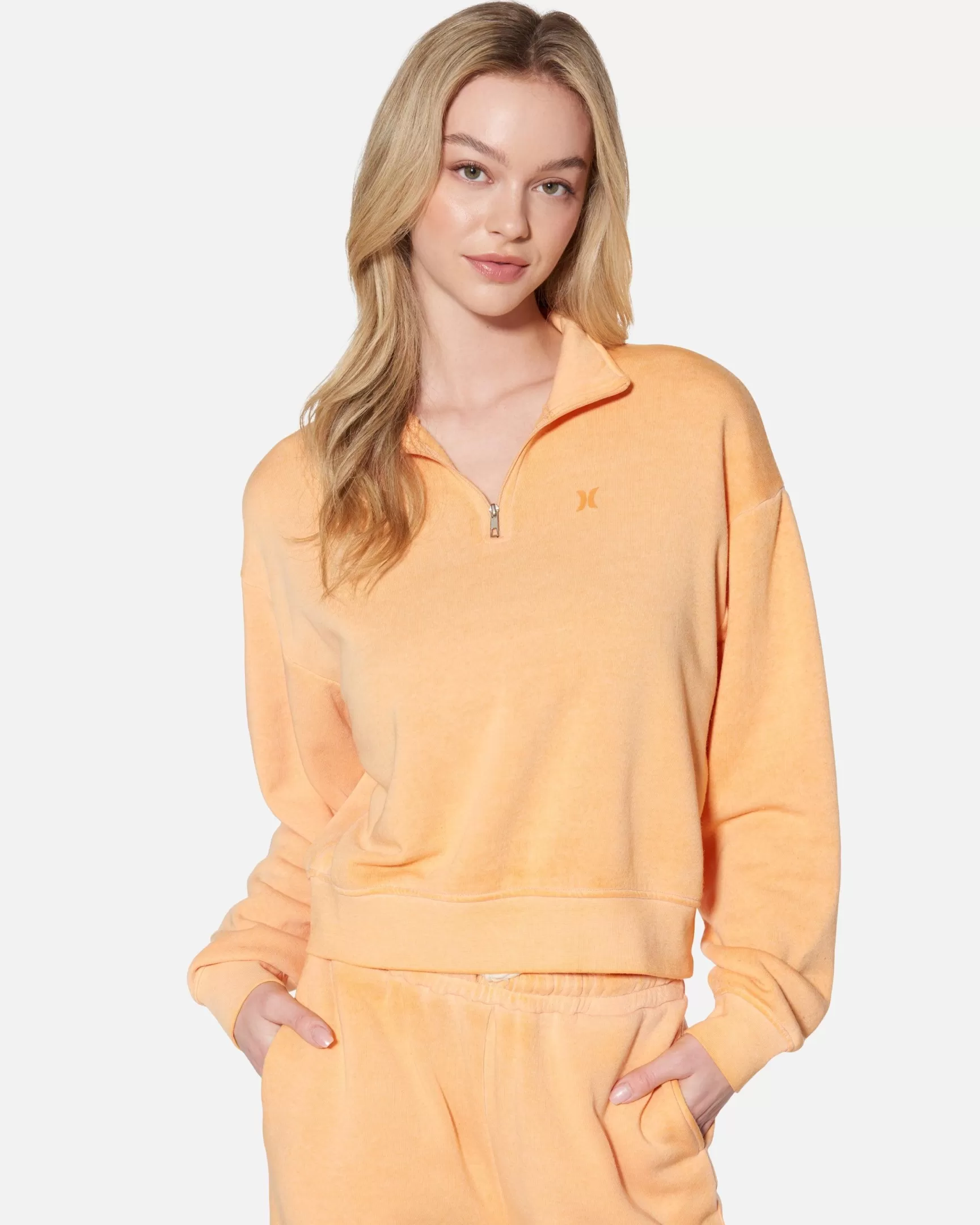 Essential Burnout Fleece Half Zip Sweatshirt*Hurley Best