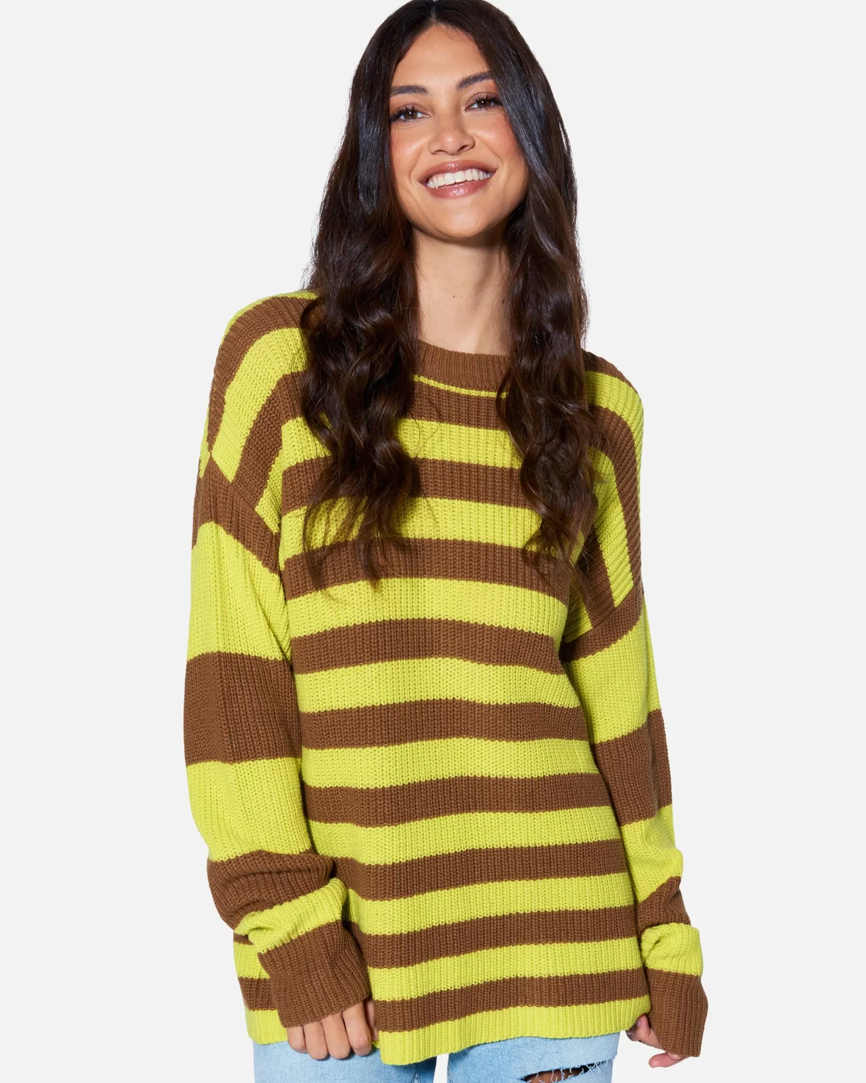 ESSENTIAL SERENA STRIPE SWEATER*Hurley Best Sale