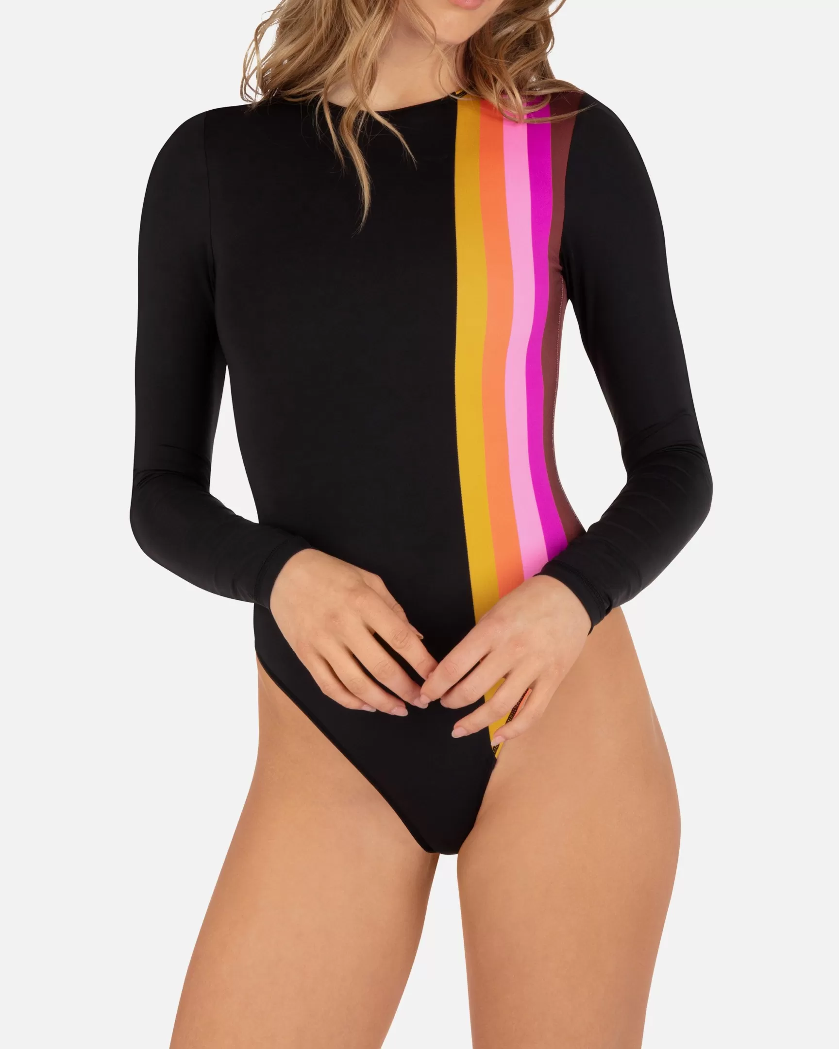 Fiji Stripe Zip Back Surf Suit*Hurley Cheap