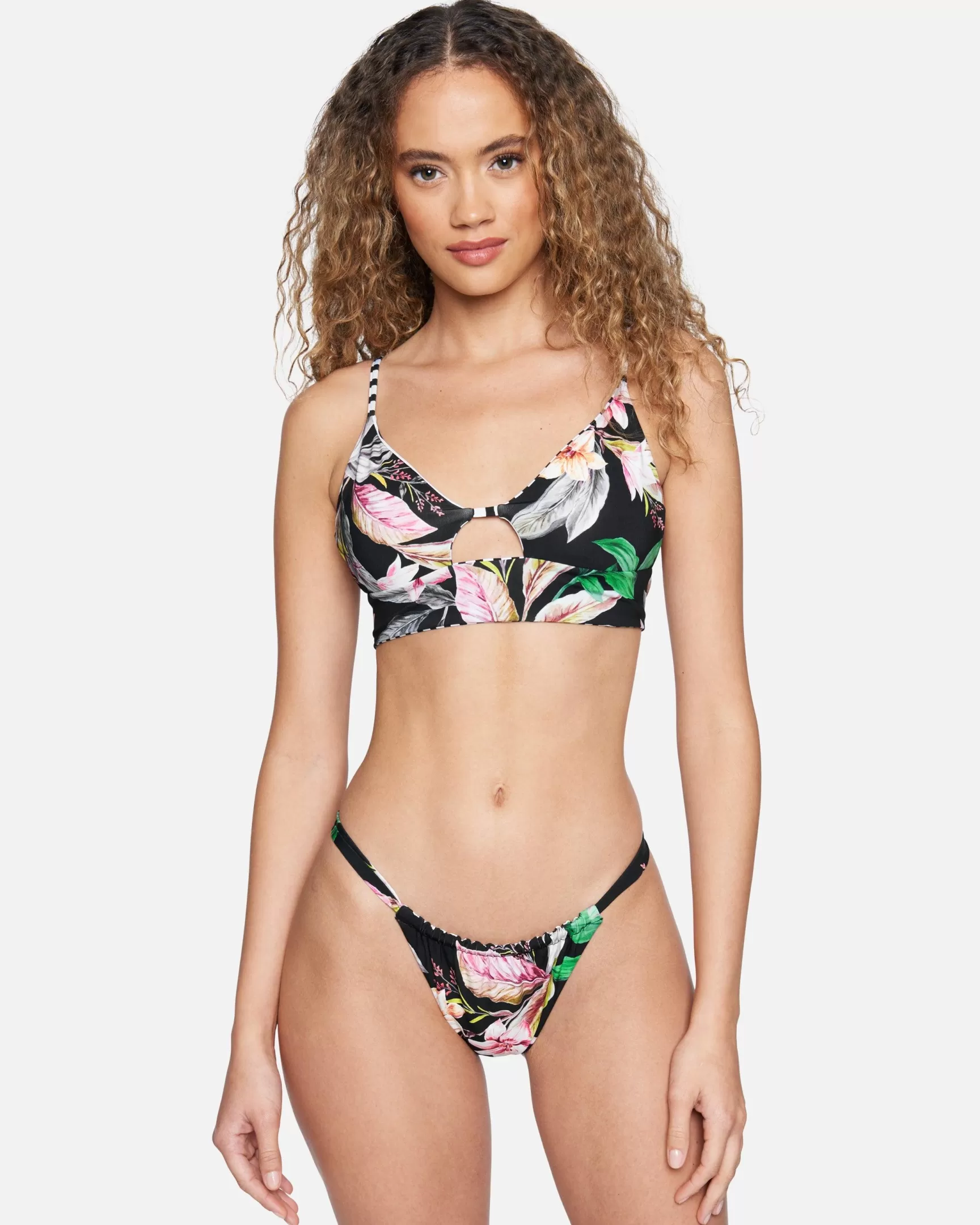 Flora Reversible Cheeky Slider Bikini Bottom*Hurley Outlet