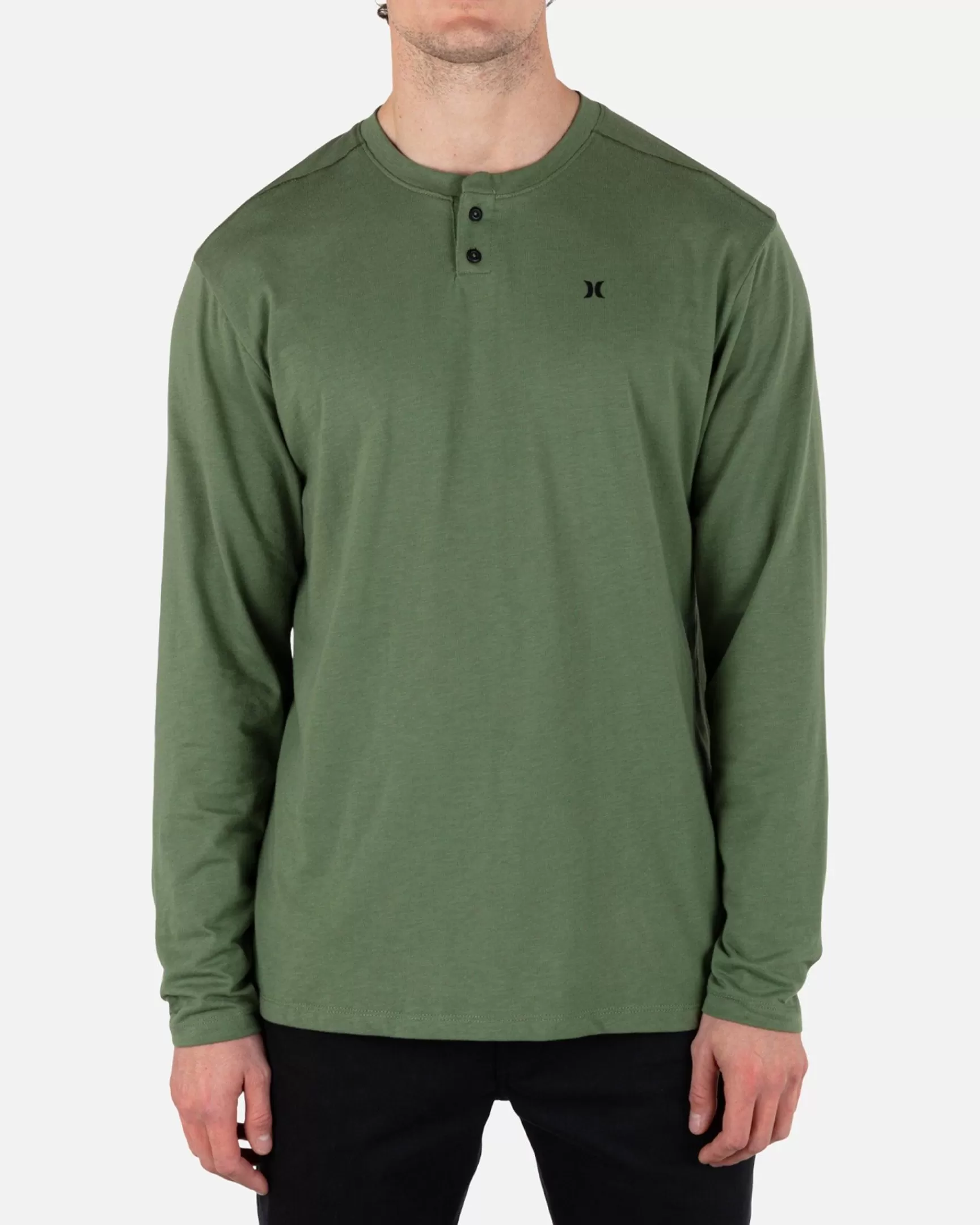 H2O-Dri Slub Long Sleeve Henley*Hurley Clearance