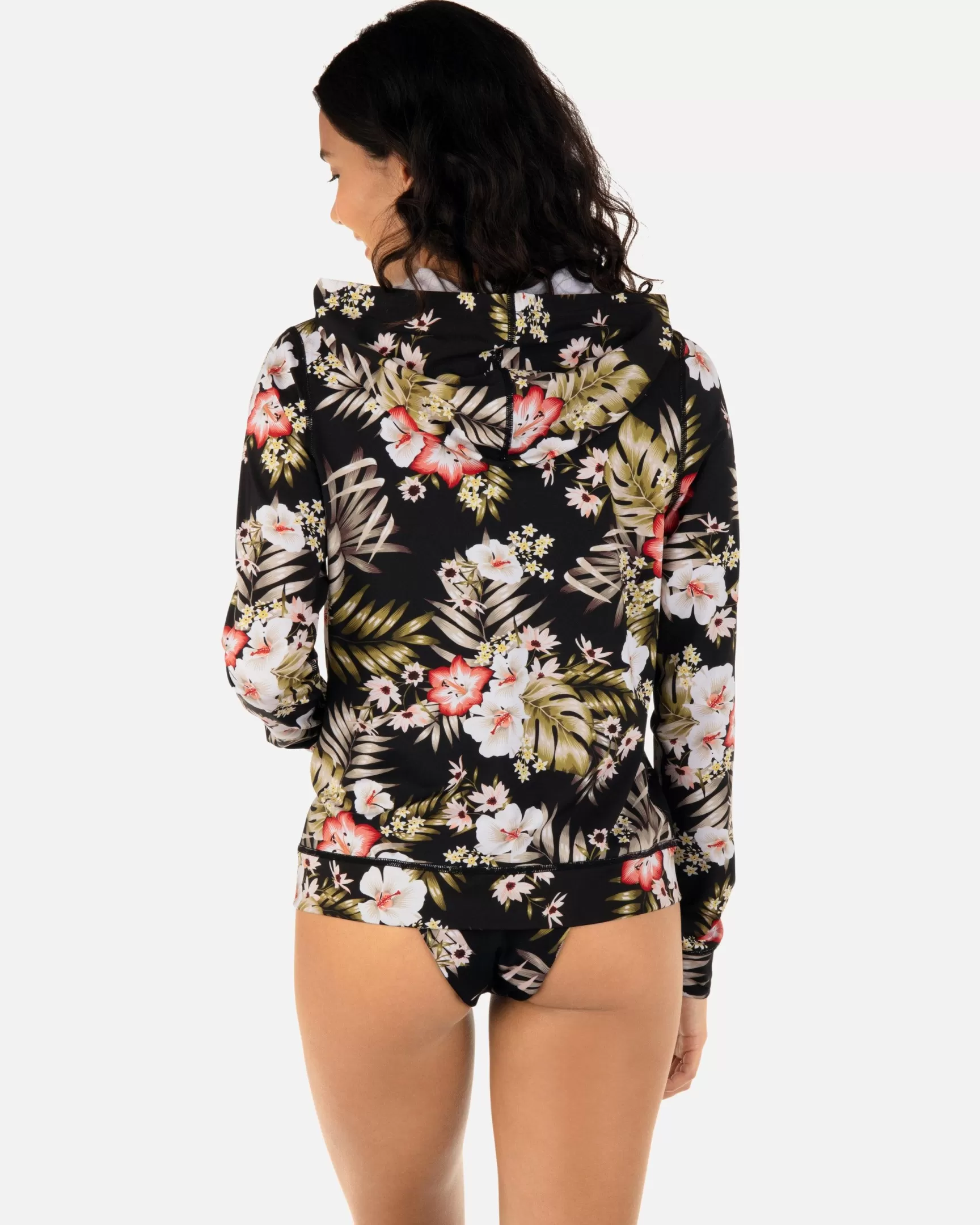 Highland Tropics Zip Hoodie Rashguard*Hurley Outlet