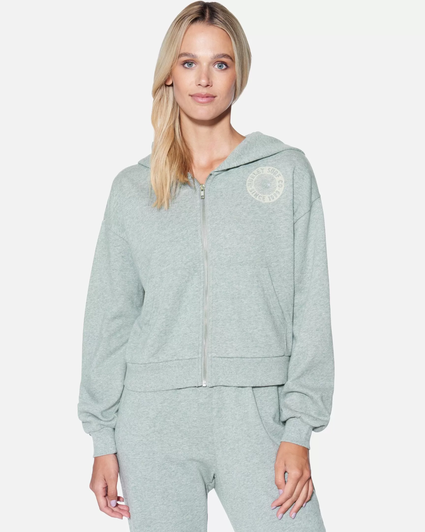 Hot Spot Crop Zip Up Hoodie*Hurley Cheap