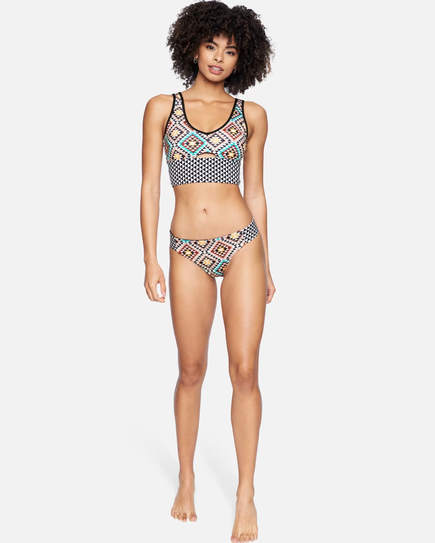 X Black Girls Surf Max Long Line Bikini Top*Hurley New