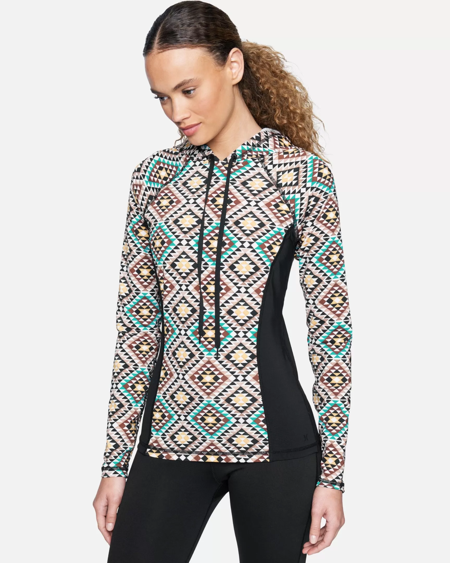X Black Girls Surf Long Sleeve Hoodie Rashguard*Hurley Clearance