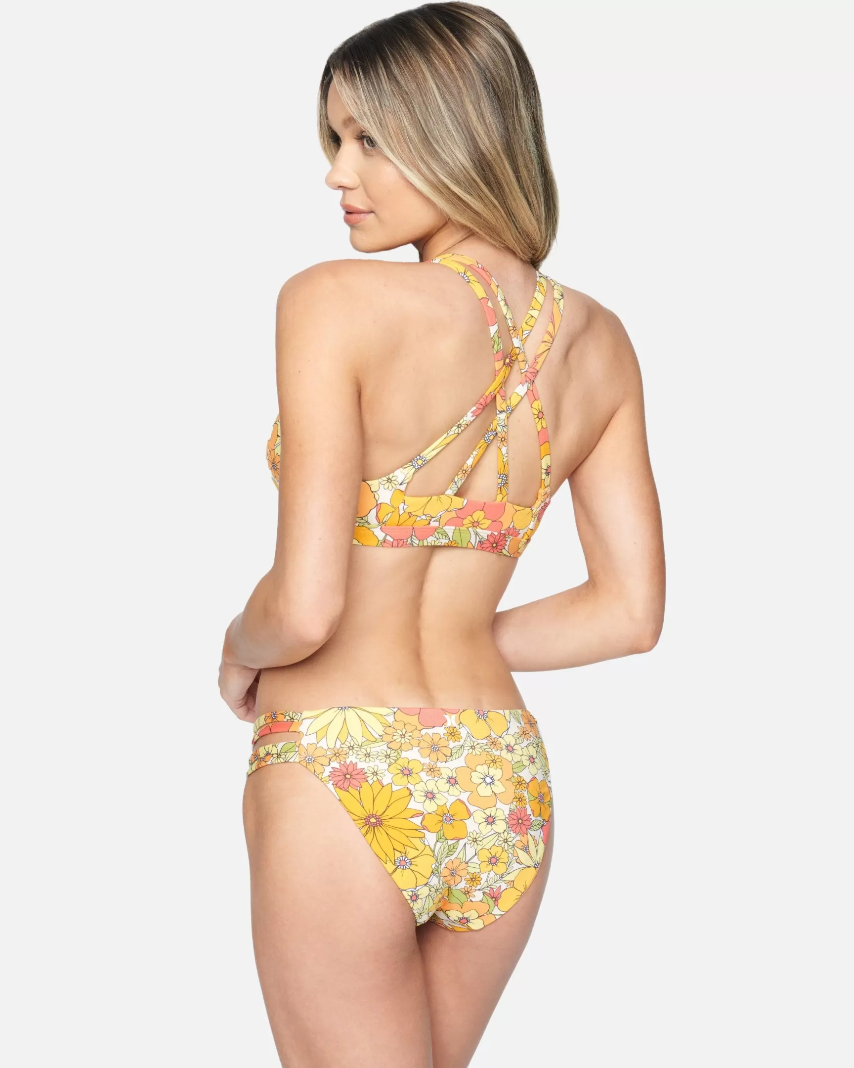 X Moore Aloha Max Bloomin Groove Moderate Bikini Bottom*Hurley Cheap