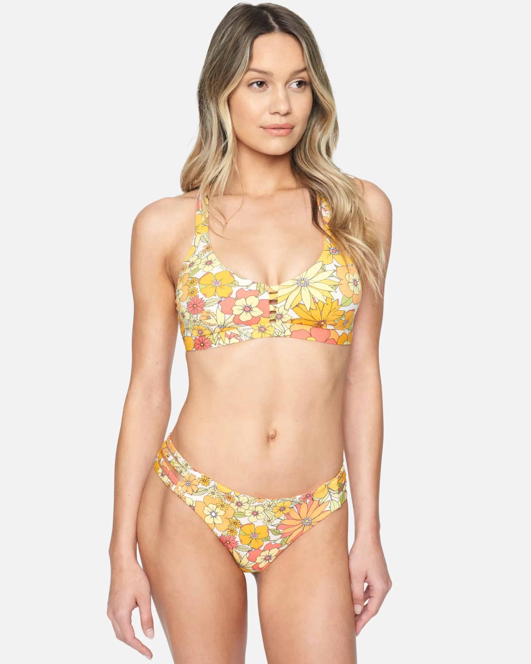 X Moore Aloha Max Bloomin Groove Moderate Bikini Bottom*Hurley Cheap