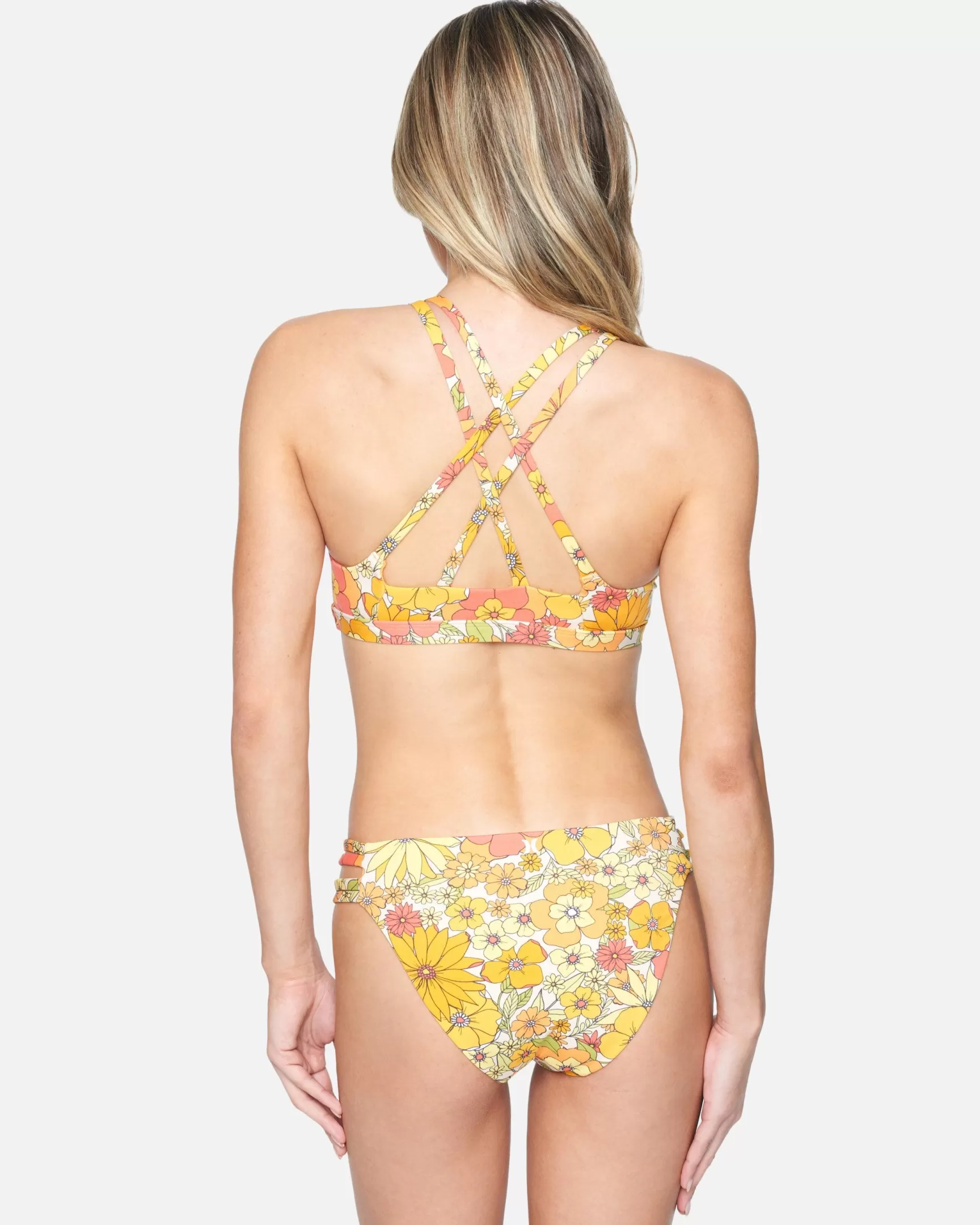 X Moore Aloha Max Bloomin Groove Moderate Bikini Bottom*Hurley Cheap