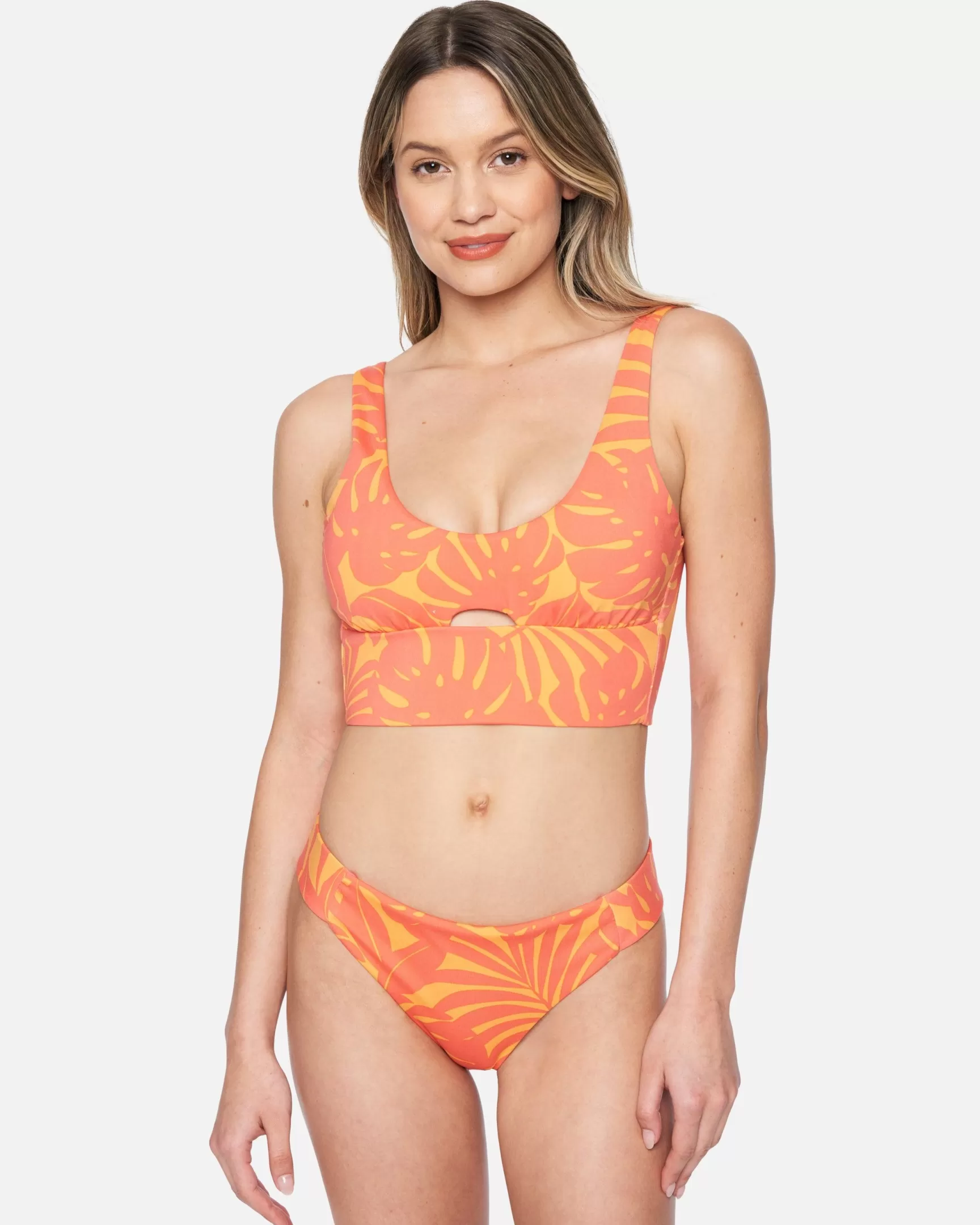 X Moore Aloha Max Solid Full Tab Side Bikini Bottom*Hurley Best