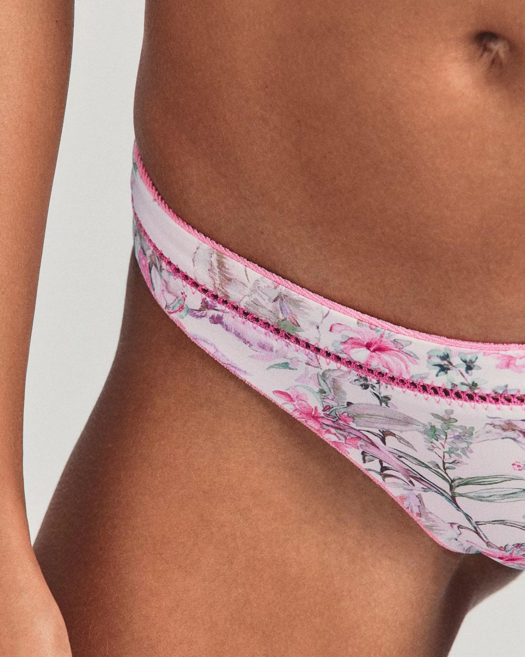 LSF X - Hawaiian Hibiscus Terry Reversible French Cut Cheeky Bottom*Hurley Cheap