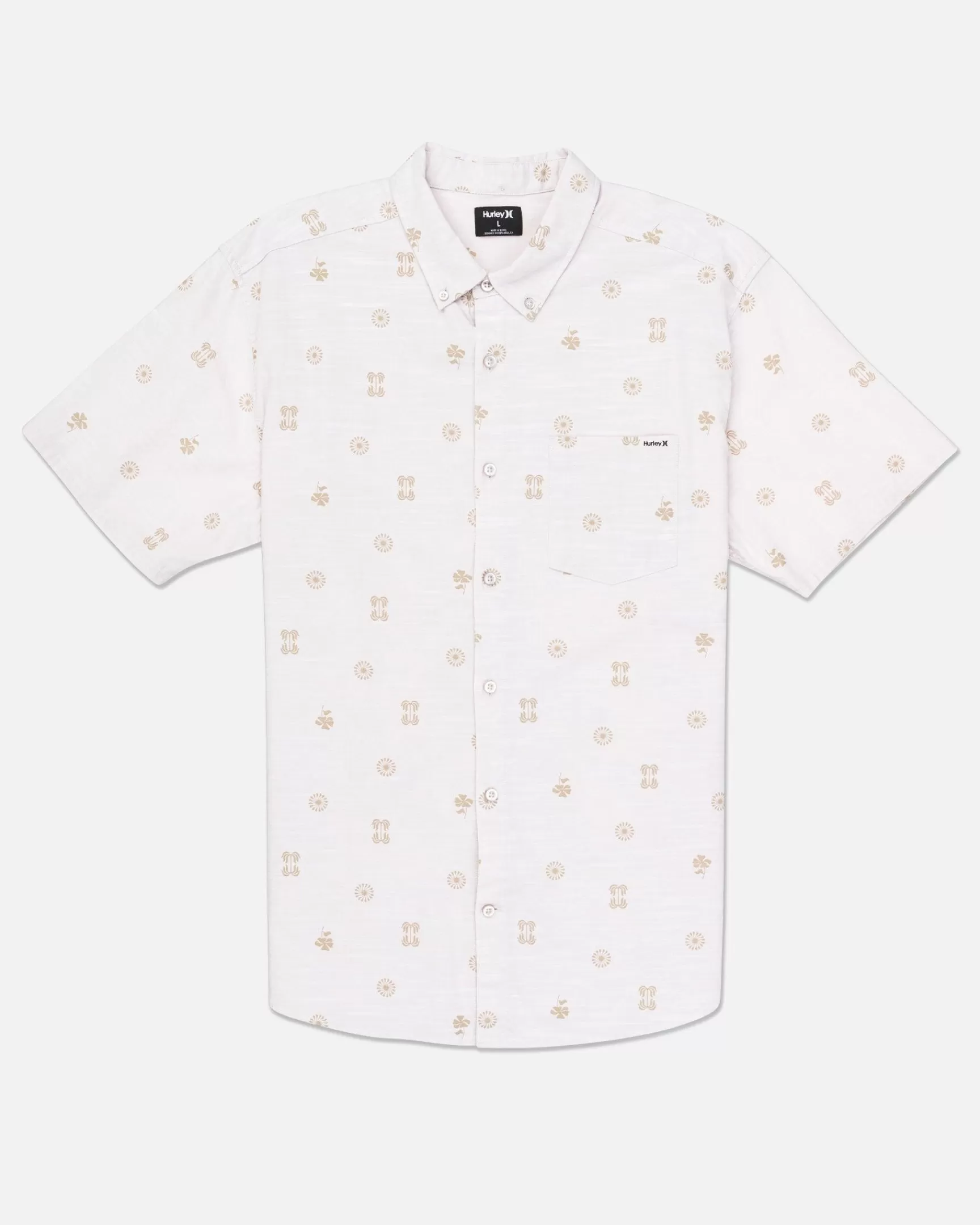 One And Only Stretch Print Short Sleeve Shirt*Hurley Flash Sale