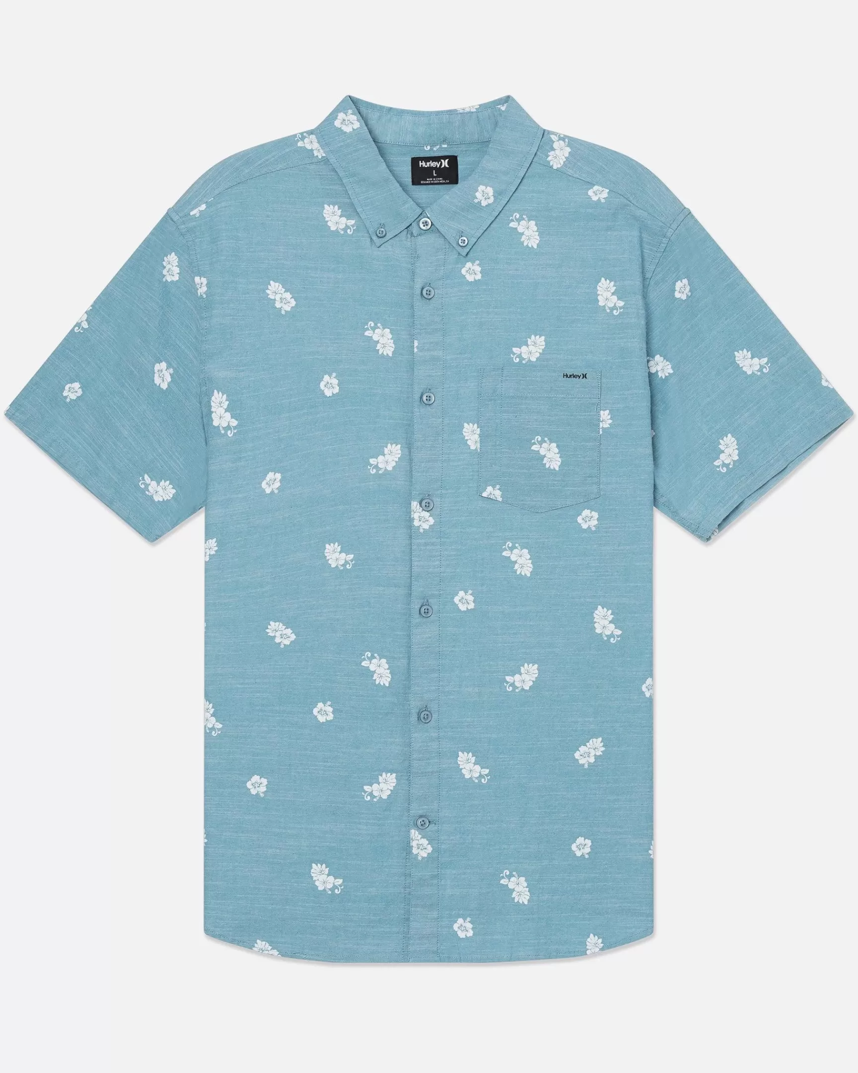 One And Only Stretch Print Short Sleeve Shirt*Hurley Discount