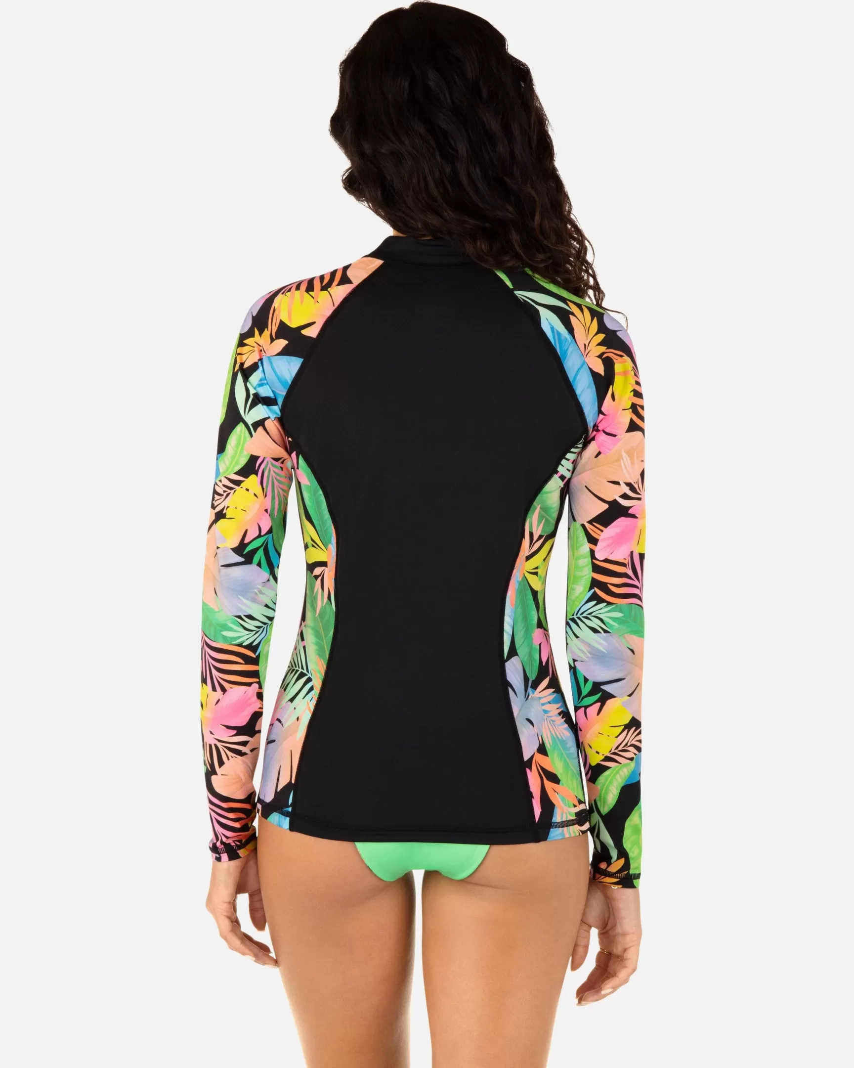 Paradise Zip Front Rashguard*Hurley Outlet