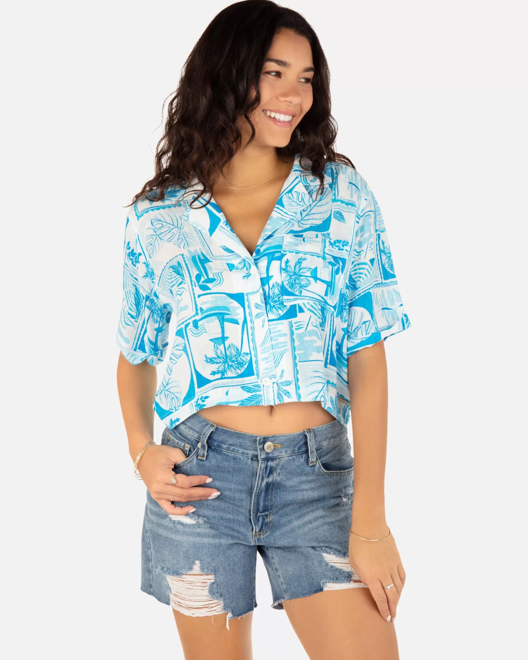 Postcard Camp Shirt*Hurley Flash Sale