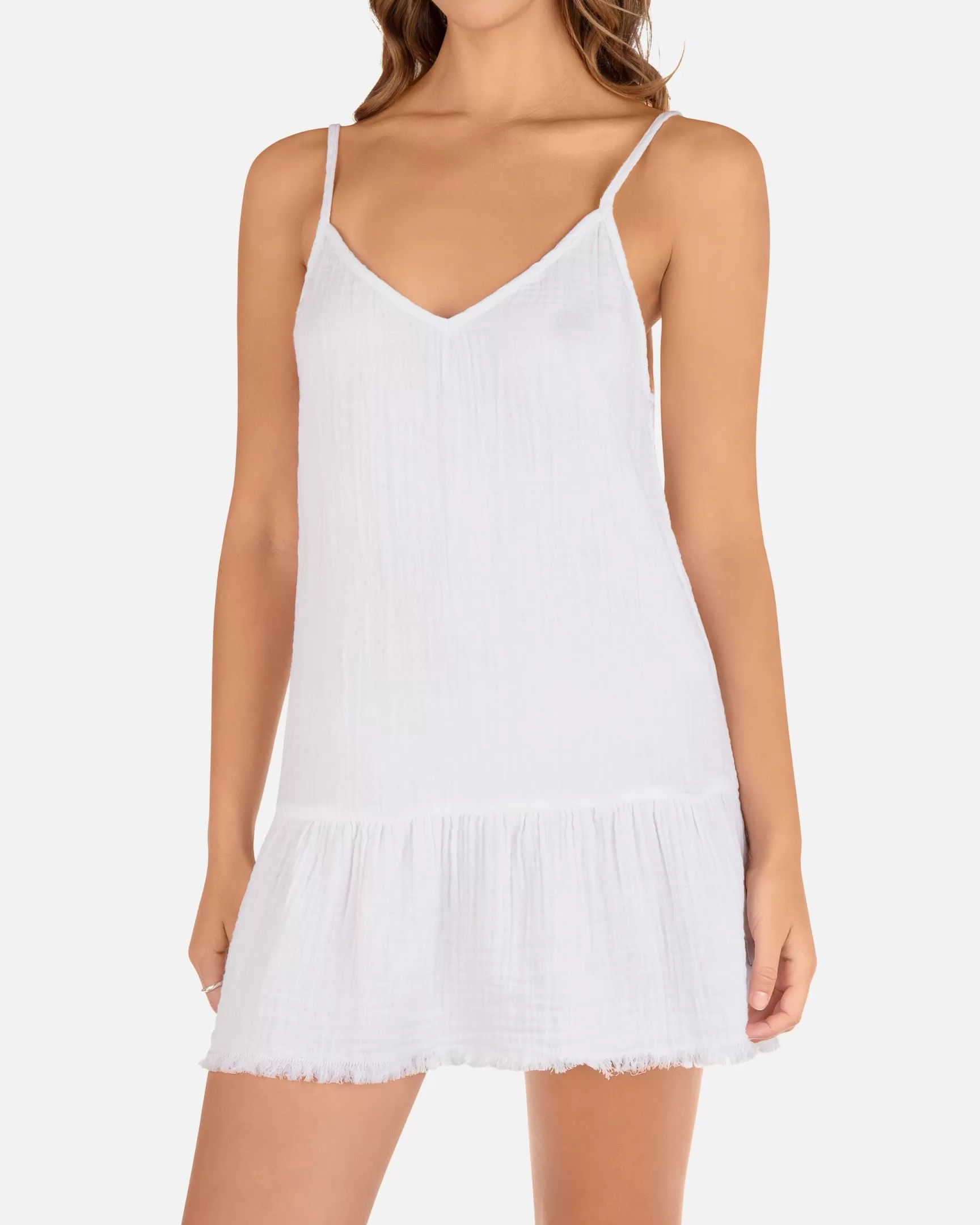 Solid V Neck Mini Dress*Hurley Cheap