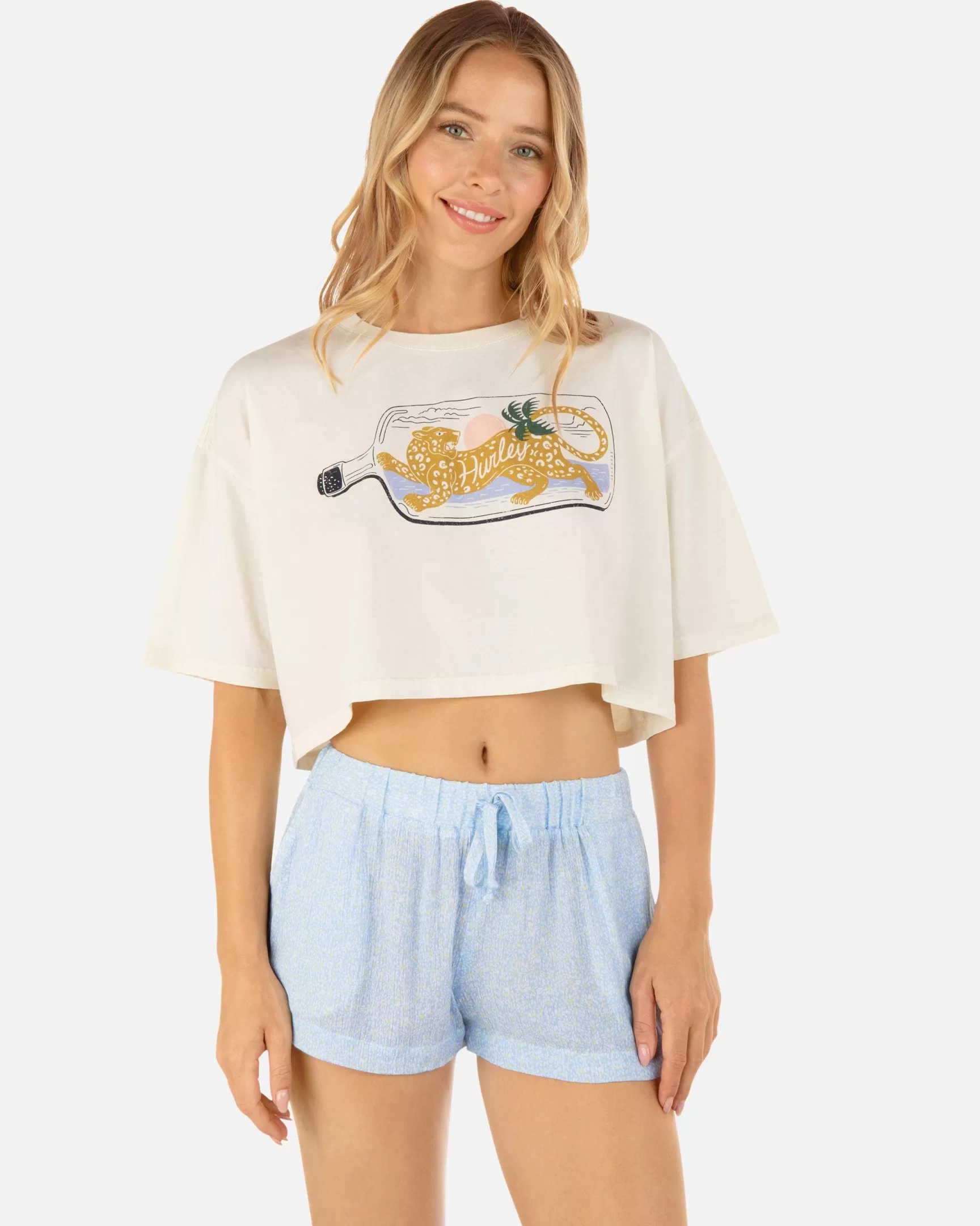 Tropical Spirits Boyfriend Crop Tee*Hurley Shop