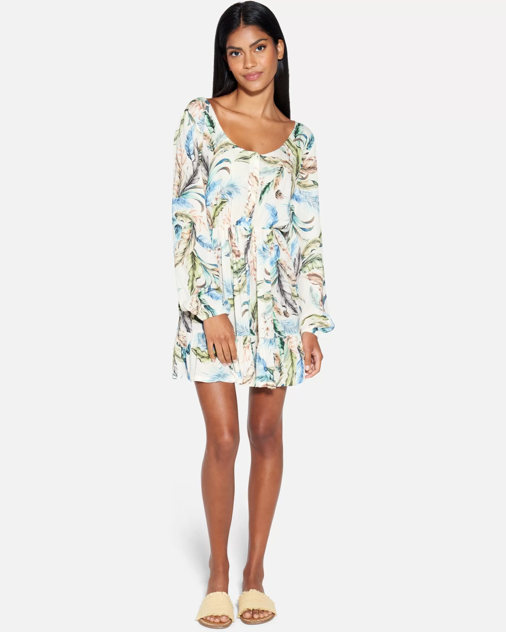 Wispy Leaves Scoop Mini Dress*Hurley Best